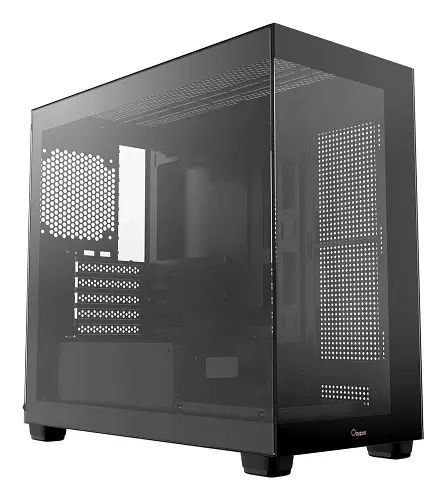Корпус Ocypus Gamma C52, Black, Mid Tower, без БЖ, для Micro ATX / Mini ITX, 1xUSB 3.0 / 2xUSB 2.0, макс. CPU - 170 мм / GPU - 425 мм, бічна та передня панель із загартованого скла (Gamma-C52-BKD000XX-GL)