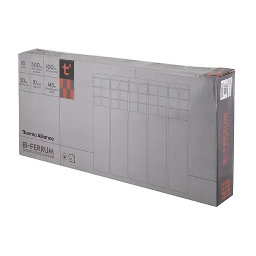 Радіатор біметалічний Thermo Alliance Bi-Ferrum 300/100 1,15 кг, Білий - фото 9