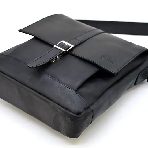 Чоловіча шкіряна сумка через плече TARWA 33х27.5х8 см sum0028341 - фото 7