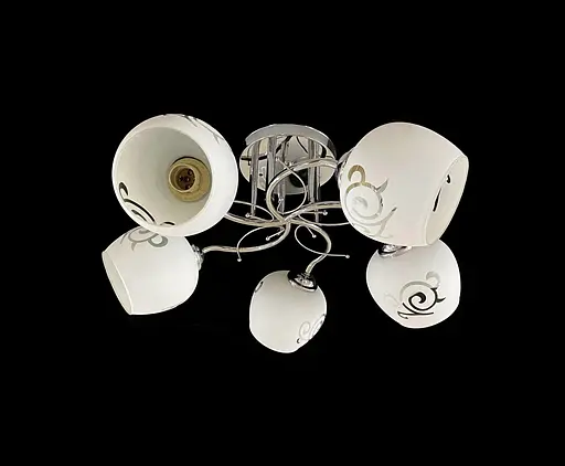 Стельова Люстра на 5 плафонів VALESO 9936/5 (Хром)