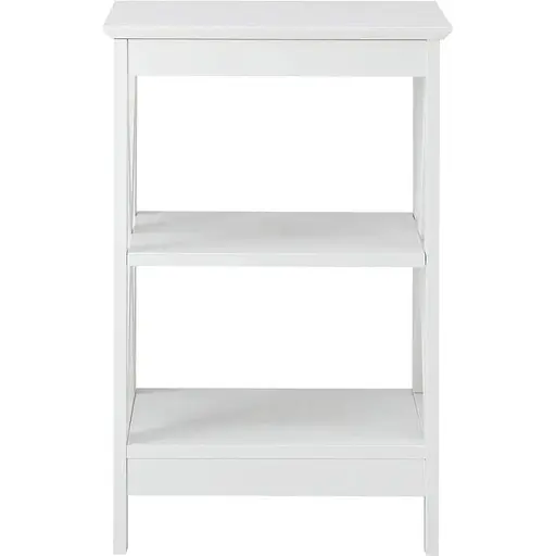 Стеллаж Chomik Holly с двумя деревянными полками белый - фото 6