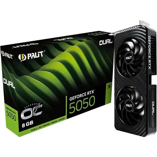 Відеокарта Palit GeForce RTX 5050 Dual OC (NE65050S19P1-GB2070D) UA [149032]