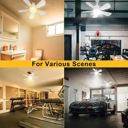 Gliztech Стельовий вентилятор з підсвічуванням та пультом дистанційного керування - фото 5