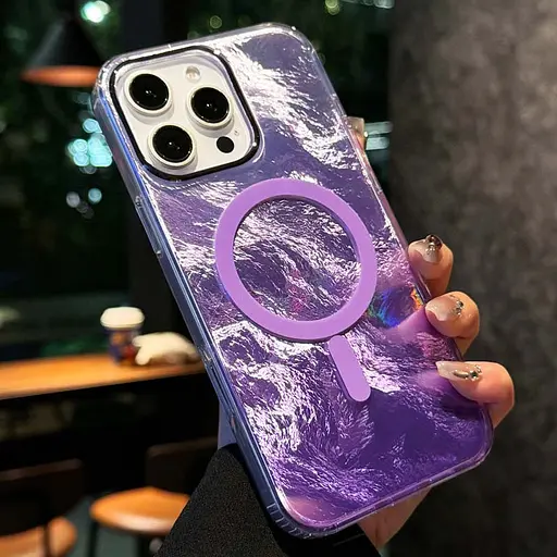 Чохол Epik TPU Shiny Mountain MagFit для Apple iPhone 16 Pro 6.3 Purple - фото 3