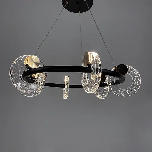 Дивовижний підвісний світильник у чорному корпусі d50 60w | Арт. G 068/6 | Line F - фото 5