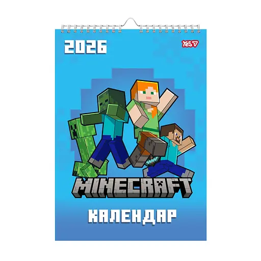 Календар-планер Yes Minecraft настінний на 2026 А3 (270270)