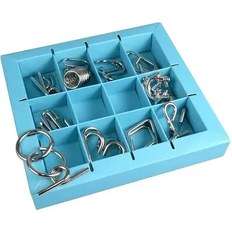 Набор головоломок Eureka 10 Metall 3D Puzzles blue 10 головоломок 473356 - фото 2