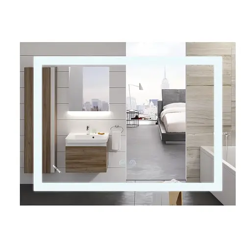 Дзеркало Mixxus Warm MR12-90x70-Reverse (LED Touch, антизапотівання, димер, регулювання яскравості) MI6675 - фото 1