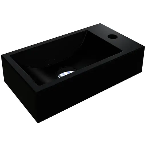 Умивальник Miraggio Faro mirastone black 0000397, Чорний матовий - фото 1