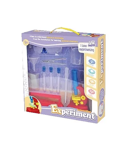 Набор химика W 610, пробирки, мерный стаканчик, очки, пинцет, лейка, микроскоп на батарейках, подсветка, в коробке (6967334050016) - фото 1