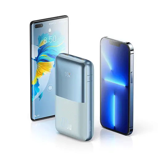 Акумулятор зовнішній Baseus Bipow Pro Digital Display 20000 mAh 22.5W PPBD030003 / PPBD2-20 блакитний - фото 2