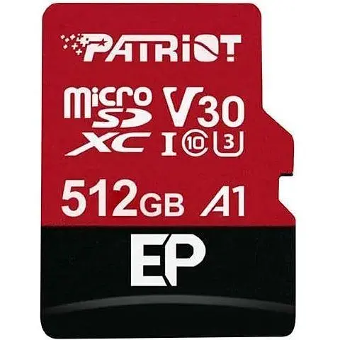 Карта памяти microSDXC(U3) Patriot 512Gb+Ad