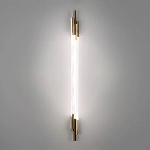 Латунный трубчатый стеновой LED светильник в корпусе 110 см Line F Арт. WJ351/1100 AB - фото 6