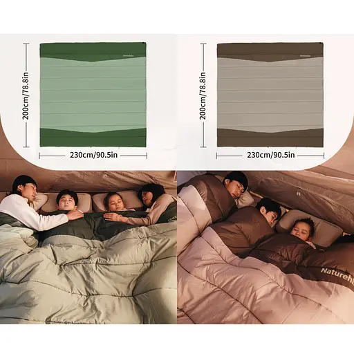 Спальний мішок двомісний Naturehike CNK2300019 Зелений - фото 4