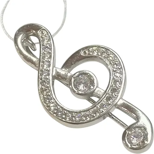 Серебряная брошь Ирий с фианитами. 9515