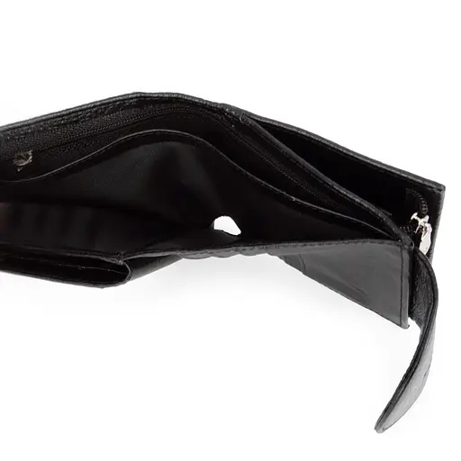 Гаманець жіночий шкіряний маленький Las Fernando 110-103 К чорний - фото 5