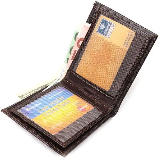 Мужской кожаный кошелек Canpellini 11.5х9.8х1 см acs0025038 - фото 4