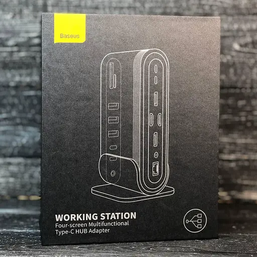 Адаптер Baseus Working Station Four-Screen Multifunctional Type-C Hub Adapter CAHub-HG0G - фото 3