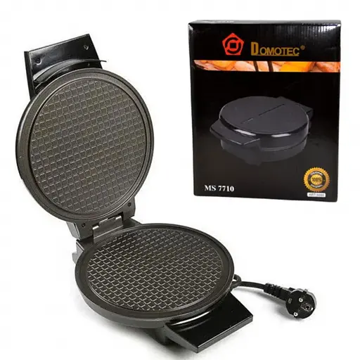 Вафельница электрическая Domotec MS-7710 круглая для тонких вафель и трубочек бельгийская вафля - фото 2