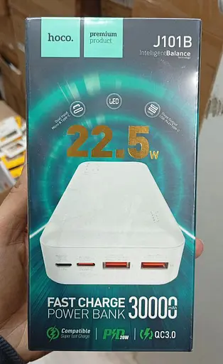 Повербанк Hoco J101B PowerBank 30000 mAh портативний акумулятор зарядний пристрій Білий - фото 4