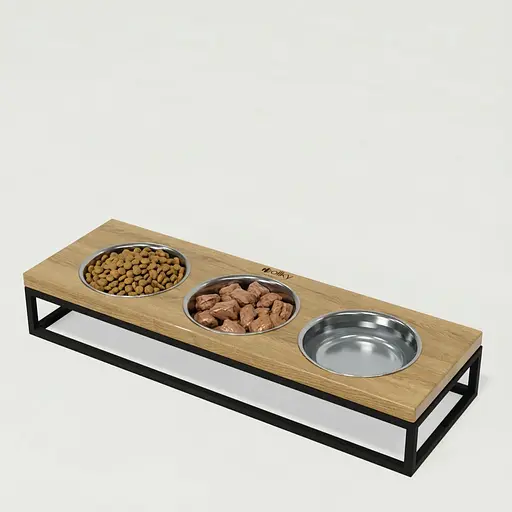 Hollky Base Bar — три миски на підставці (3 × 0,45 л)