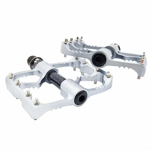 Педали велосипедные шоссейные алюминиевые West Biking YP0802098 на промподшипниках Серебристо-черный (G0000990) - фото 3