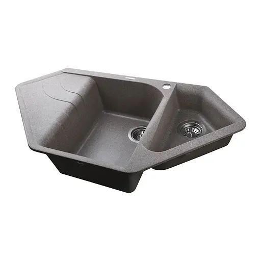 Гранітна мийка Globus Lux Garda мокко 1000x500 мм, Сірий - фото 4