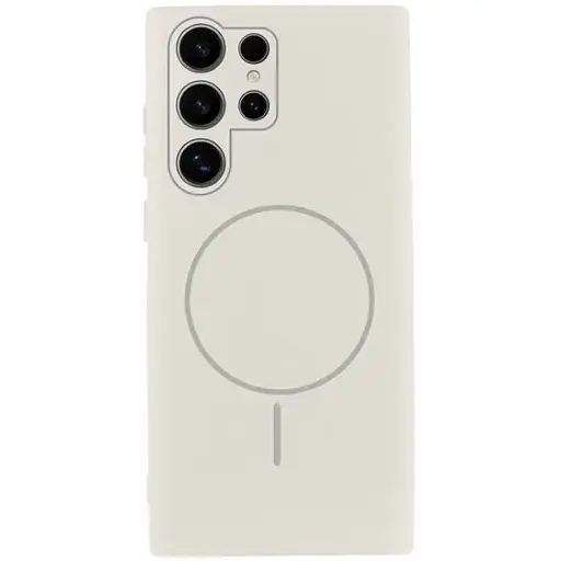 Чохол Lakshmi Silicone Cover Full Camera (AA) with MagFit для Samsung Galaxy S24 Ultra Білий/White - фото 1