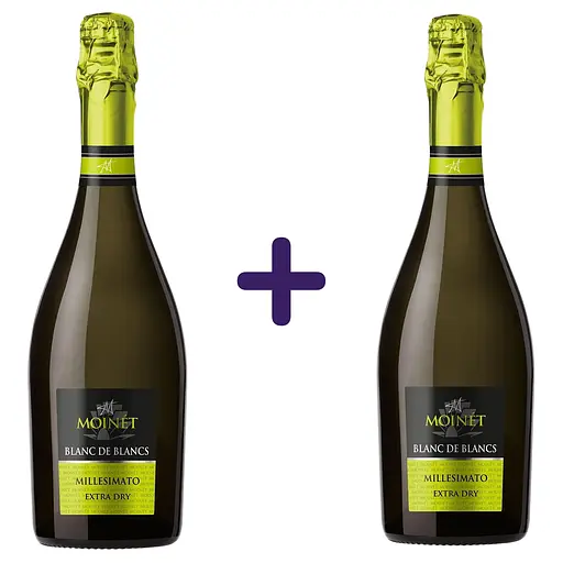 Вино ігристе Moinet Blanc de Blancs біле екстра сухе 1.5 л (2 шт. х 0.75 л) - фото 1