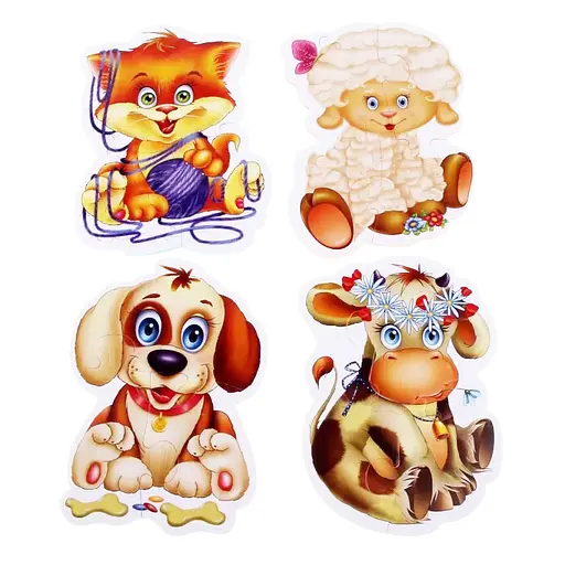 Детские беби пазлы Домашние любимцы VT1106-81 на укр. языке