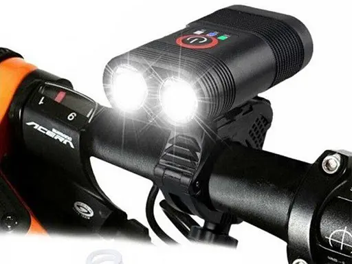 Велосипедный фонарь Y12Pro-2XPE + индикация заряда + microUSB + 5 режимов