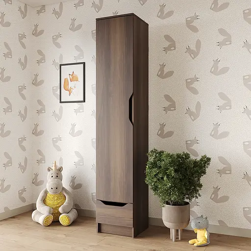 Пенал закрытый 1Д1Ш Лилу 40x40x210 см Дуб янтарный (MBS-1388)