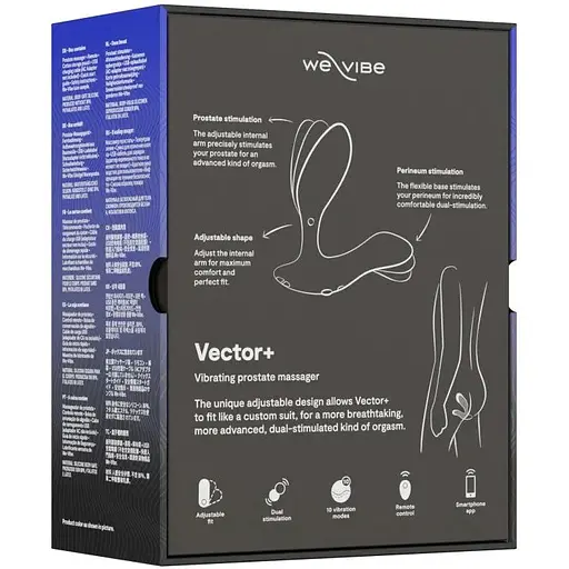 Смарт-вибромассажер простаты We-Vibe Vector+ Charcoal Black - фото 9