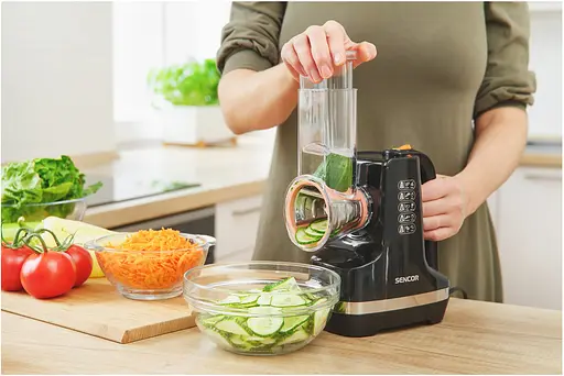 Sencor Мультирізка стаціонарна, 150Вт, 5 насадок, чорний - фото 3
