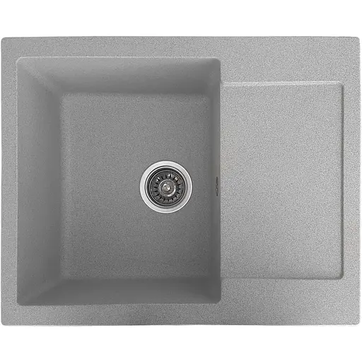 Гранітна кухонна мийка Romzha Janta 62 Seda (602) з крилом - фото 1