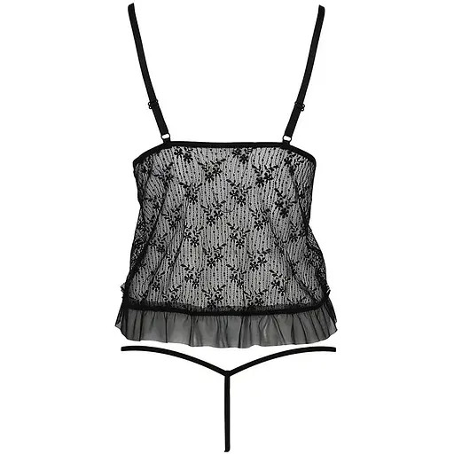 Боди монокини Passion с открытой грудью JustinA Body Black S/M - фото 4