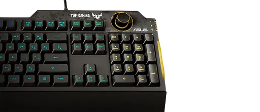 Клавиатура Asus TUF Gaming K1 USB UKR RGB Black (90MP01X0-BKMA00) - фото 3