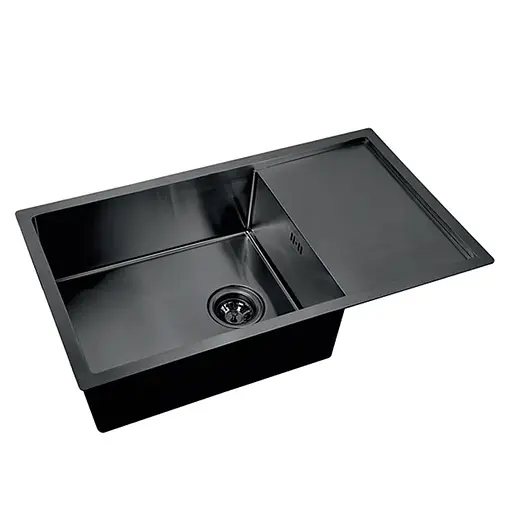 Кухонная мойка Mixxus MX7844-200x1.2-PVD-Black MX0561, Черный матовый - фото 1
