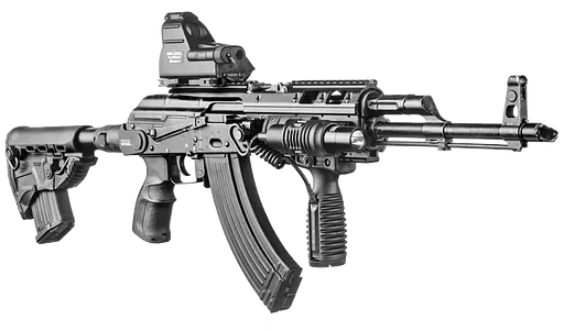 Приклад телескопический Fab Defense для АКМС складной черный - фото 6