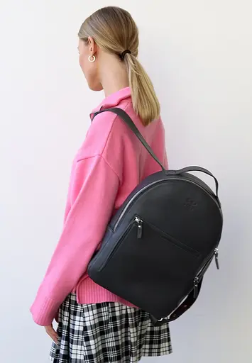 Шкіряний рюкзак Groove M графітний - фото 8