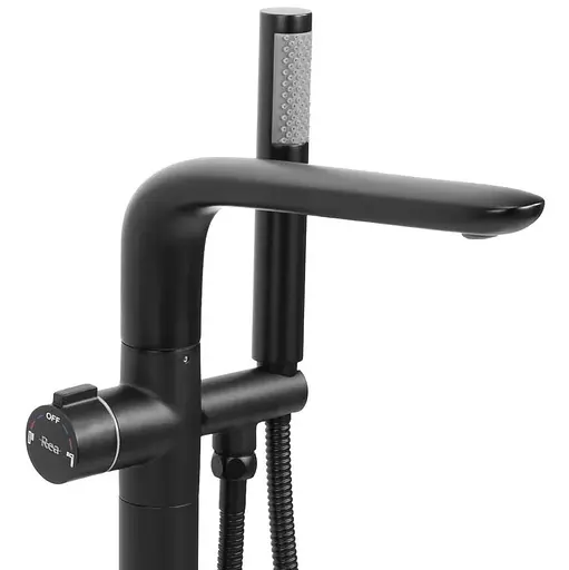 Смеситель для ванны Rea Clark black напольный REA-B5300 Черный матовый - фото 2