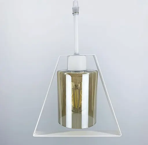 Лофт світильник у формі трикутника в білому кольорі | Арт. 11817/1 WT | Line F - фото 1