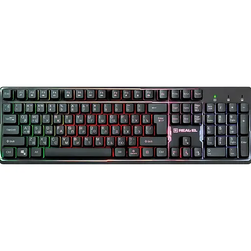 Клавіатура Real-El Comfort 7011 Backlit Black EL123100043 (128771)