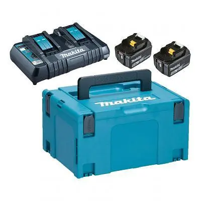 Акумулятор та зарядний пристрій для електроінструменту Makita BL1850Bx2, DC18RD (197629-2) - фото 1