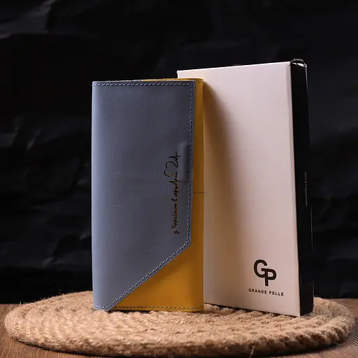 Жіночий шкіряний гаманець Grande Pelle 20х10х3 см acs0024167 - фото 9