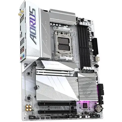 Материнская плата Gigabyte AM5 B650E Aorus Elite X AX ICE, B650, 4xDDR5, Int.Video (CPU), 4xSATA3, 3xM.2, 1xPCI-E 5.0 x16, 2xPCI-E 4.0 x16, Realtek 7.1, Realtek 2.5Gb, WiFi 6E, Bluetooth 5.3, 14xUSB3.2/8xUSB2.0, 2xHDMI/Type-C, ATX - фото 3