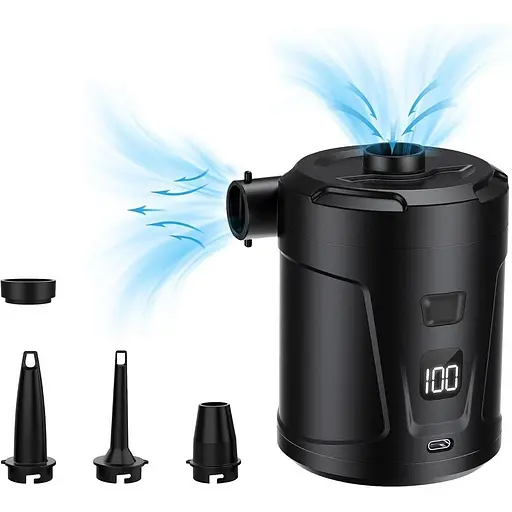 Електричний повітряний насос EAFC для надувних матраців 5000 мА·год 4 насадки