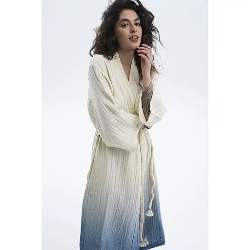 Халат Lotus Home Nitra muslin denim S/M (svt-2000022351003) - фото 8