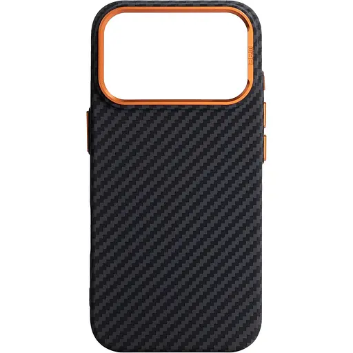 Чехол ArmorStandart LikeCarbon2 SE MagCase для Apple iPhone 17 Pro Black Orange (ARM89161) [156300] - фото 1
