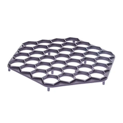 Пластикова пельменниця шестикутна форма для приготування пельменів) Ø23 см Тьмяний сірий, Kitchette Тусклый серый 84452 - фото 2